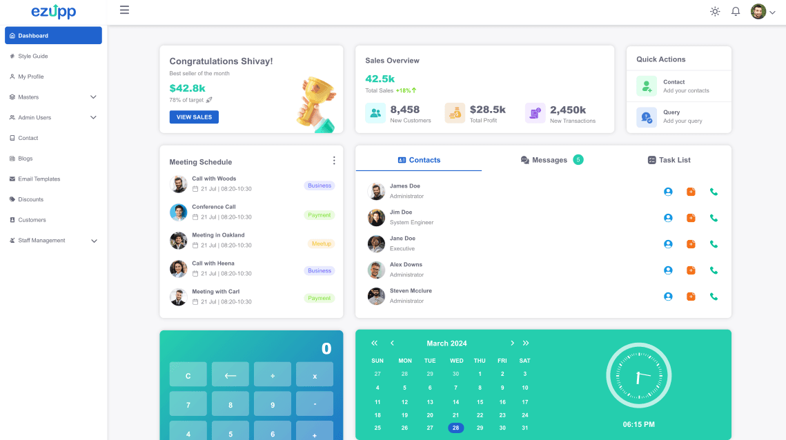 Admin Panel screenshot